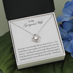 love knot necklace for wife