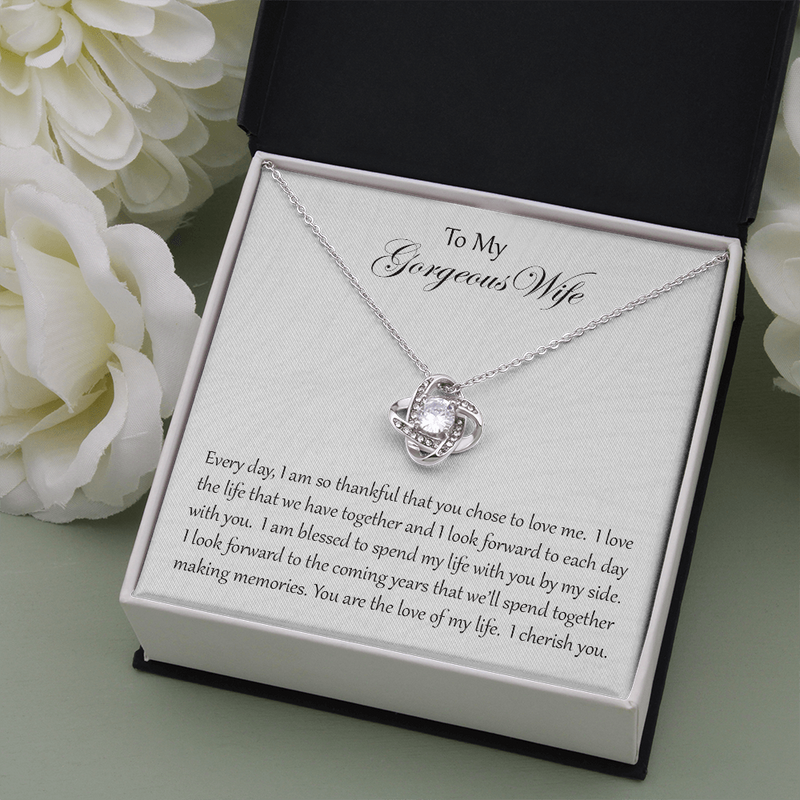 love knot necklace for wife
