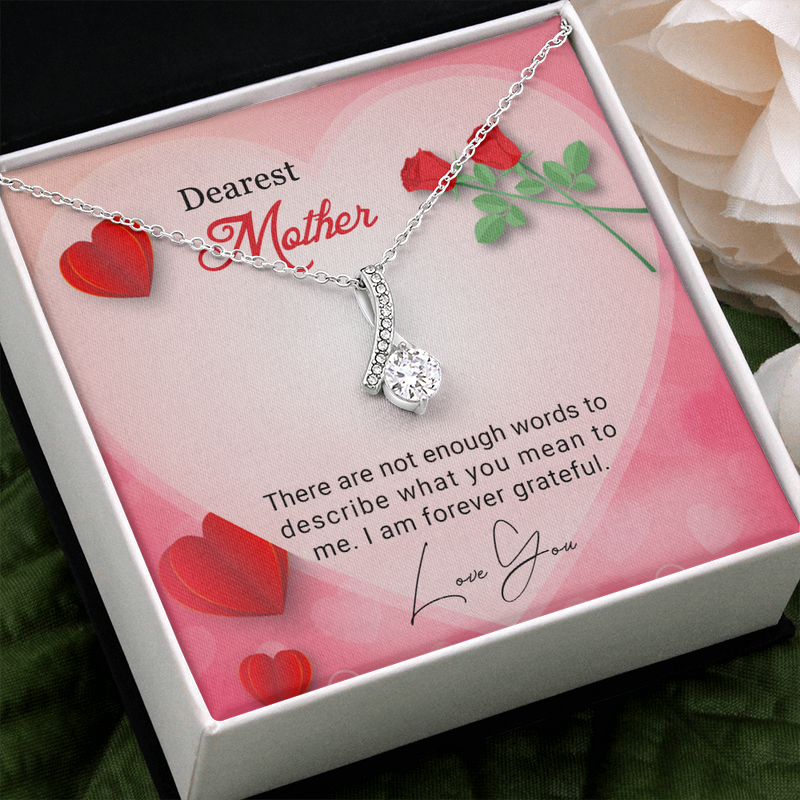Alluring Beauty Necklace with Roses for Mom