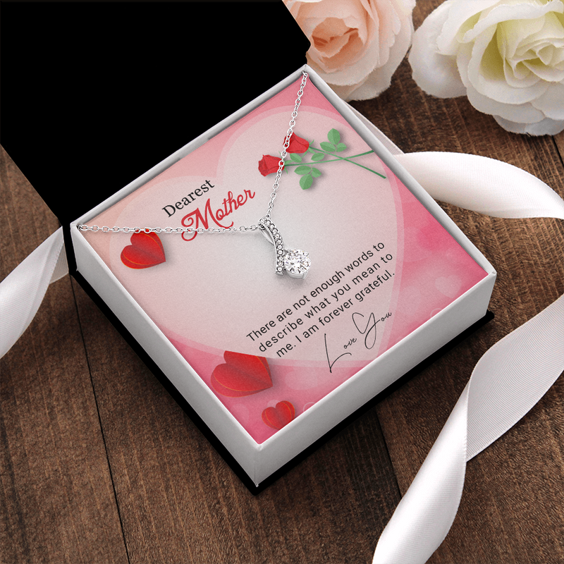 Alluring Beauty Necklace with Roses for Mom