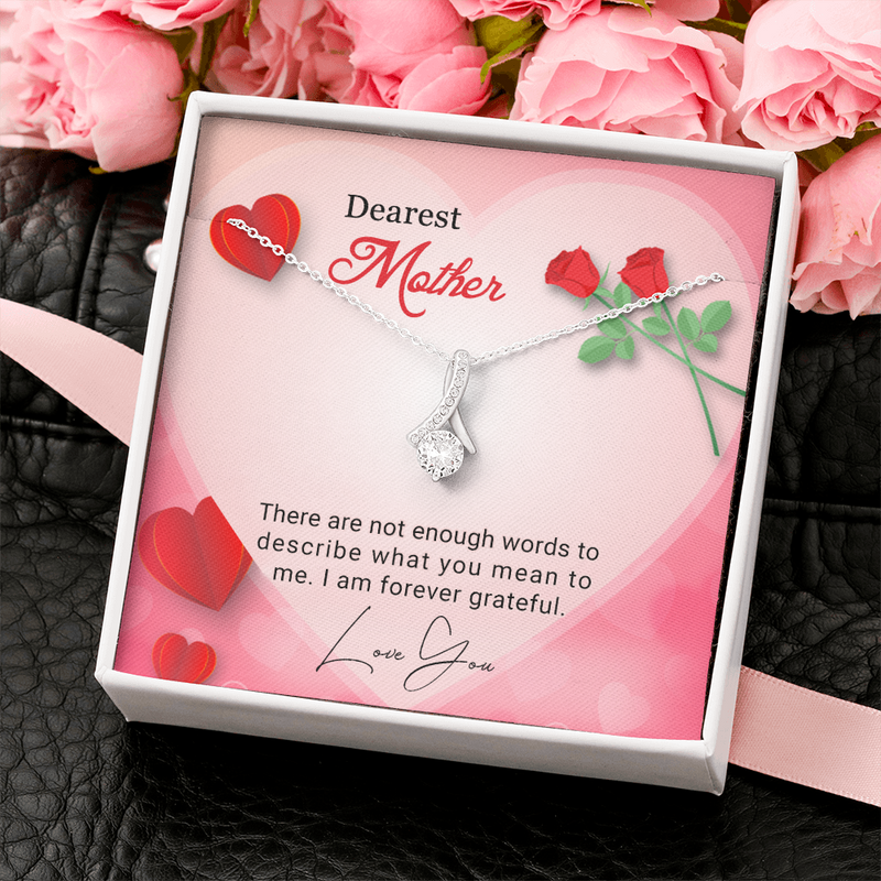 Alluring Beauty Necklace with Roses for Mom