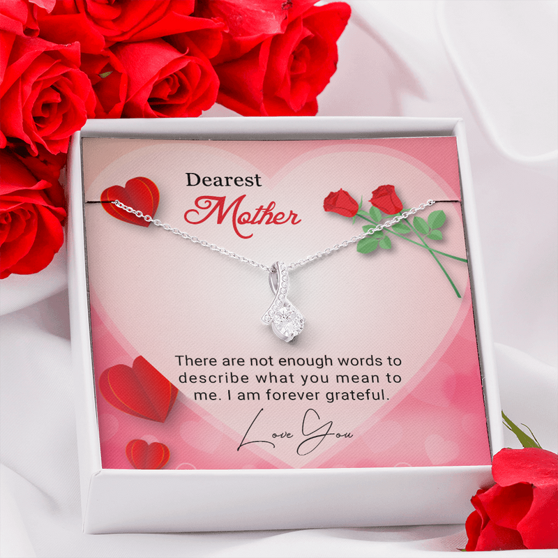 Alluring Beauty Necklace with Roses for Mom