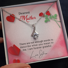 Alluring Beauty Necklace with Roses for Mom
