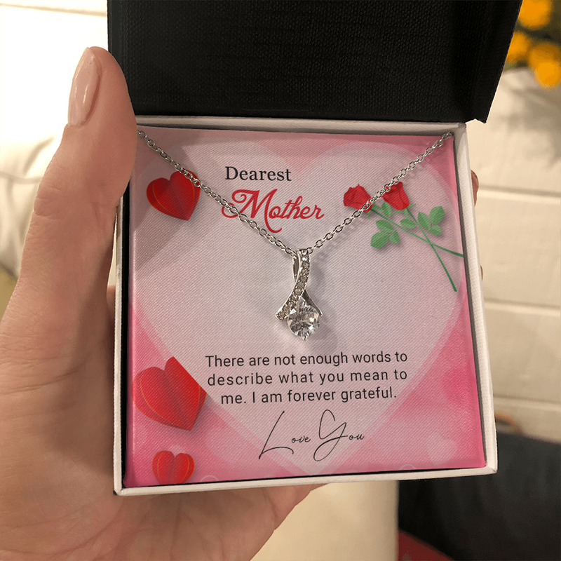 Alluring Beauty Necklace with Roses for Mom