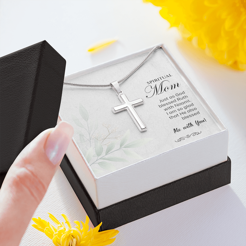 Stainless Steel Cross Necklace for Spiritual Mom
