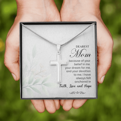 Stainless Steel Cross Necklace for Mom