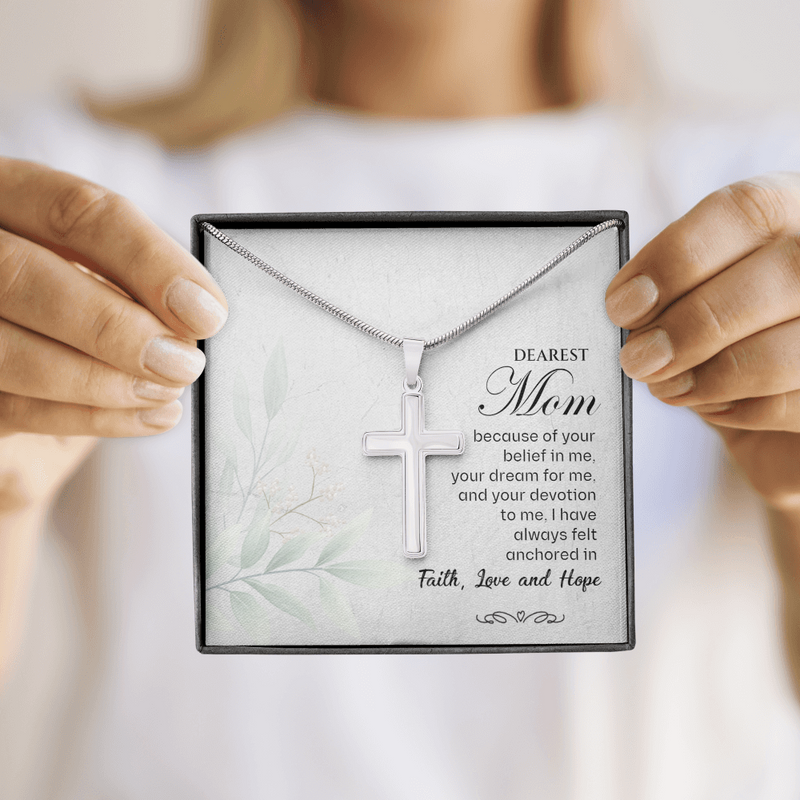 Stainless Steel Cross Necklace for Mom