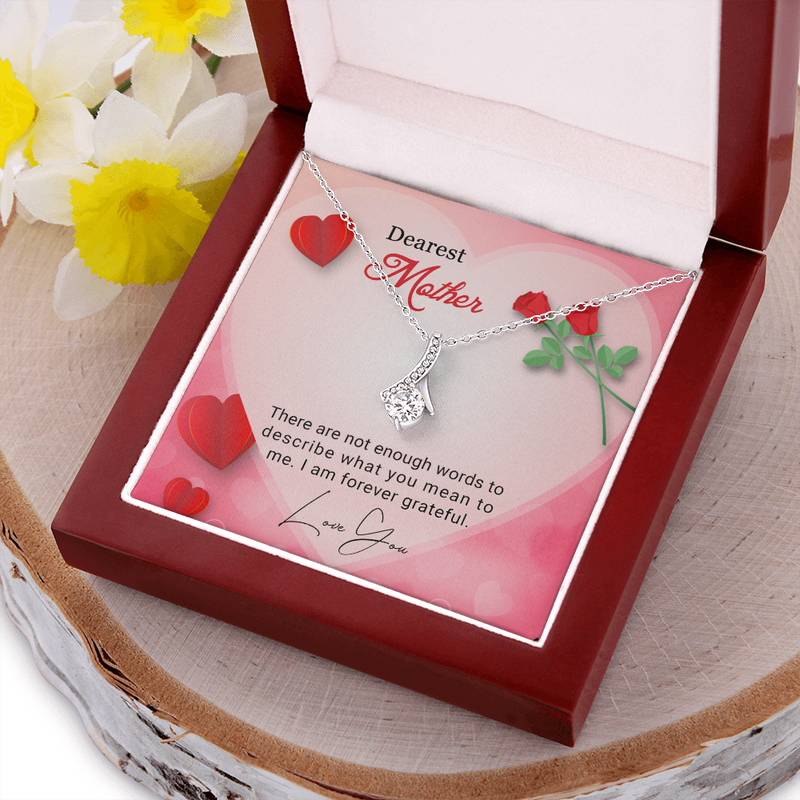 Alluring Beauty Necklace with Roses for Mom