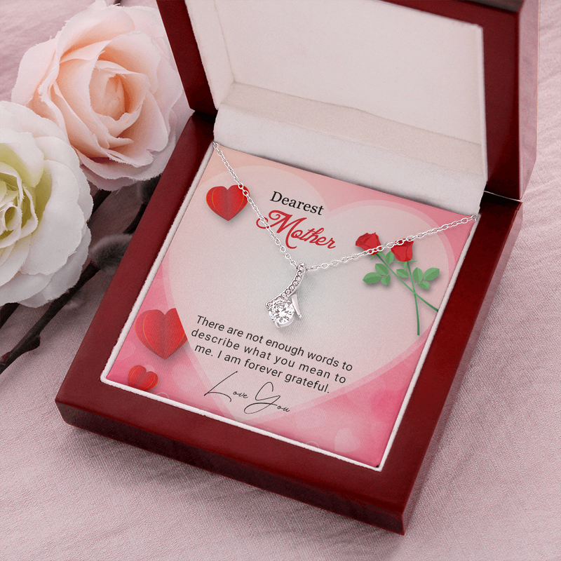 Alluring Beauty Necklace with Roses for Mom
