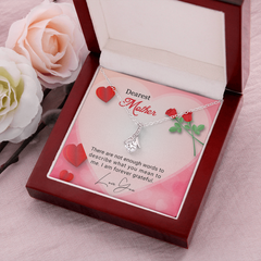 Alluring Beauty Necklace with Roses for Mom