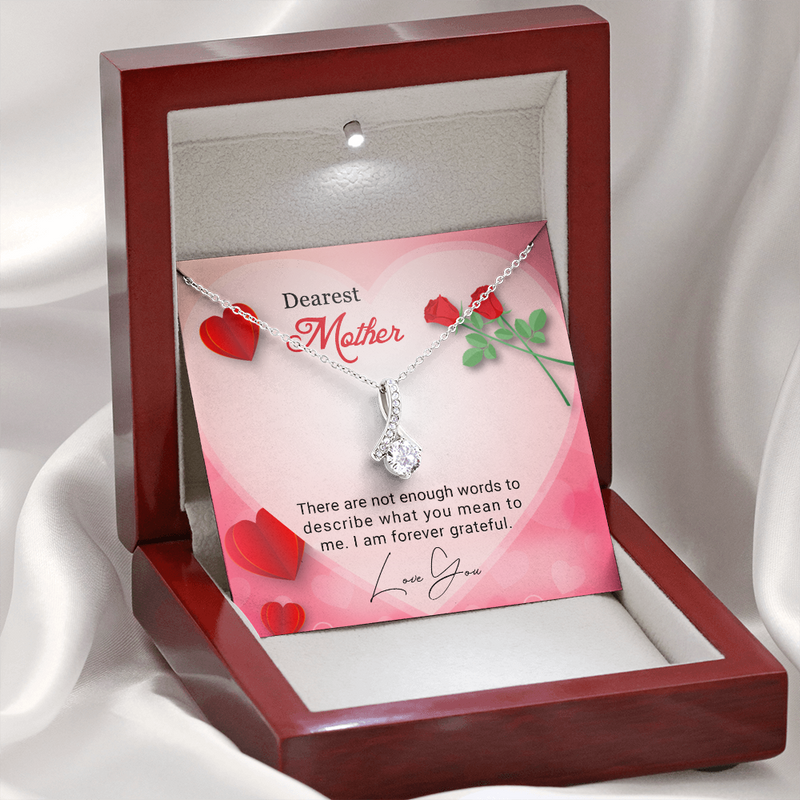 Alluring Beauty Necklace with Roses for Mom