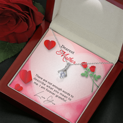 Alluring Beauty Necklace with Roses for Mom