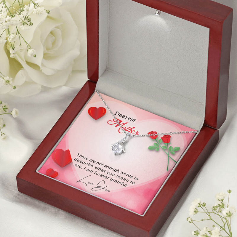 Alluring Beauty Necklace with Roses for Mom