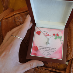 Alluring Beauty Necklace with Roses for Mom