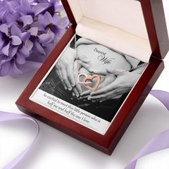 Interlocking Heart Necklace for Mom-to-Be for Baby Shower, Birthday, Anniversary or Mother's Day