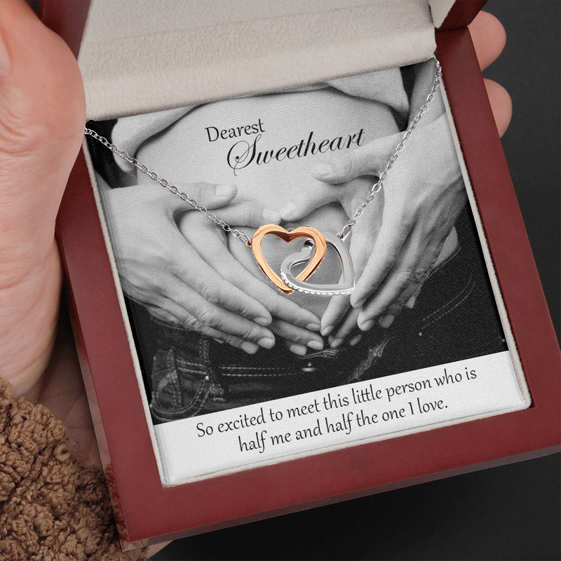 Interlocking Hearts Necklace for Mom-to-Be