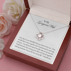 love knot necklace for wife