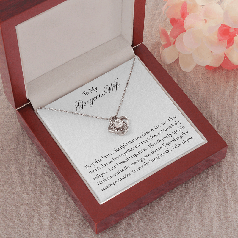 love knot necklace for wife