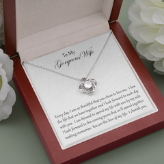 love knot necklace for wife
