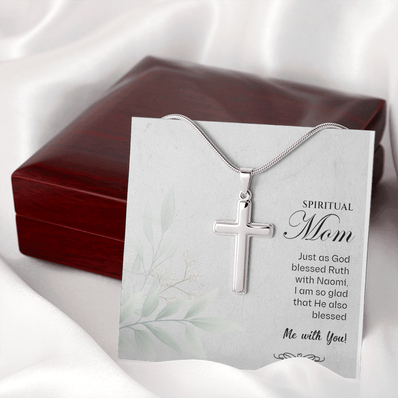Stainless Steel Cross Necklace for Spiritual Mom