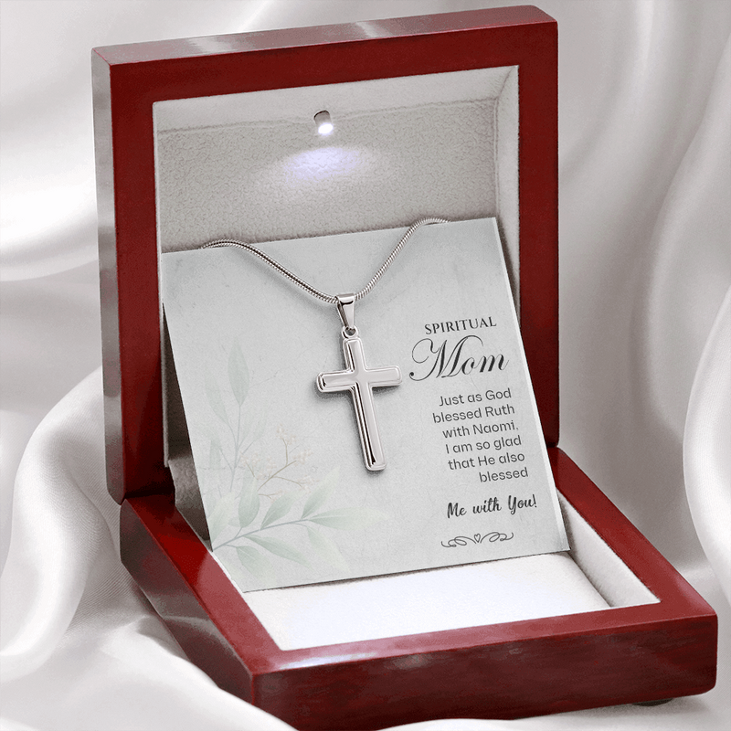 Stainless Steel Cross Necklace for Spiritual Mom