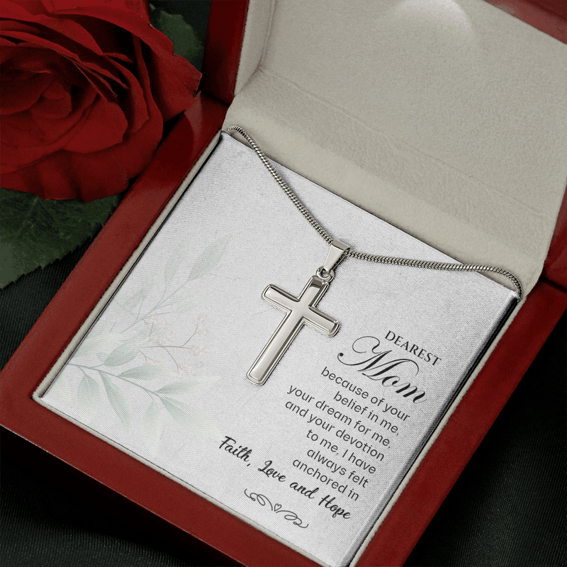 Stainless Steel Cross Necklace for Mom