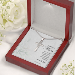 Stainless Steel Cross Necklace for Spiritual Mom